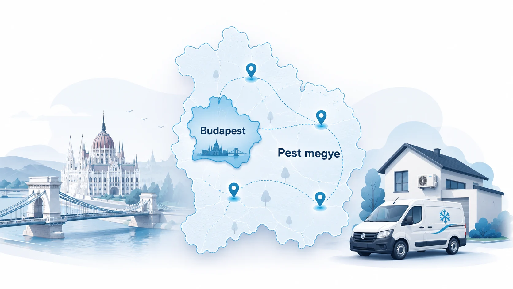 FagyorKlíma klímaszerelő szakember munka közben, beltéri egység beszerelése